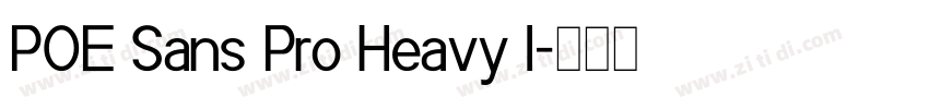 POE Sans Pro Heavy I字体转换